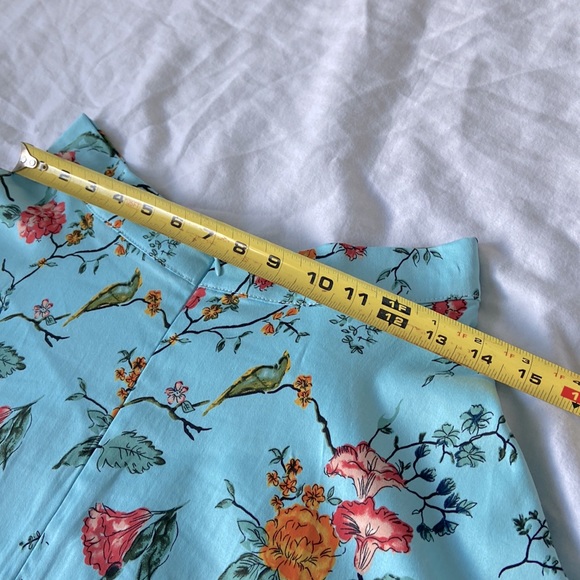 Blue Floral skirt with birds - Picture 5 of 10